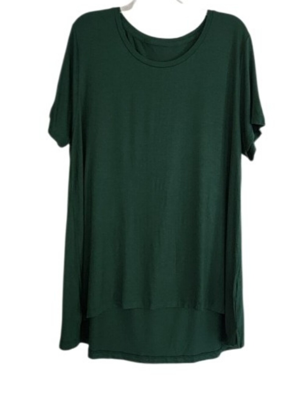 Women's Dark Green Relaxed Short Sleeve Top Sz XXL